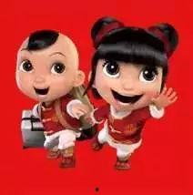 福娃吃瓜纳凉图,瓜果飘香乐享清凉时光